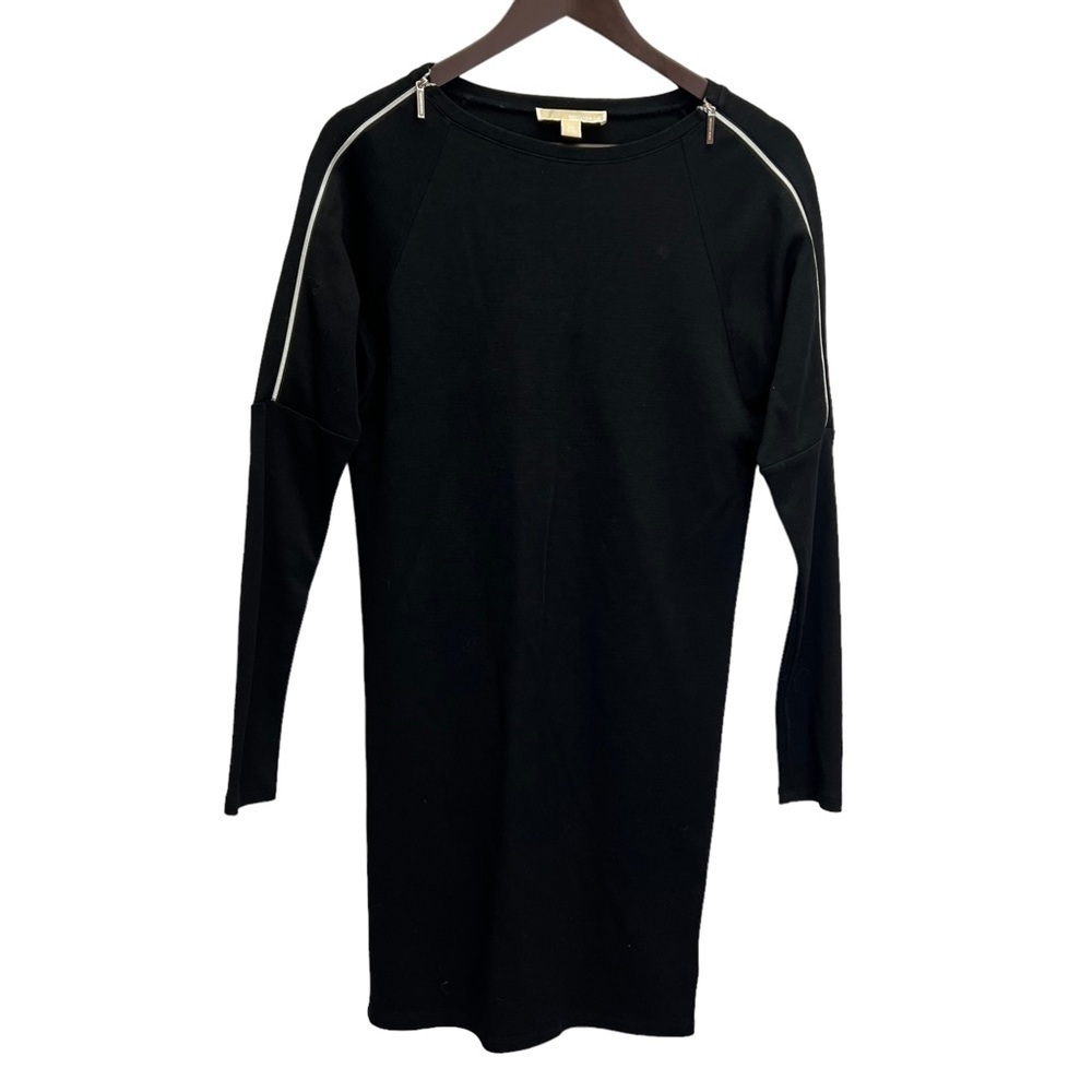 Michael Kors Black Dolman Sleeve Boat Neck Jersey Dress Size XS